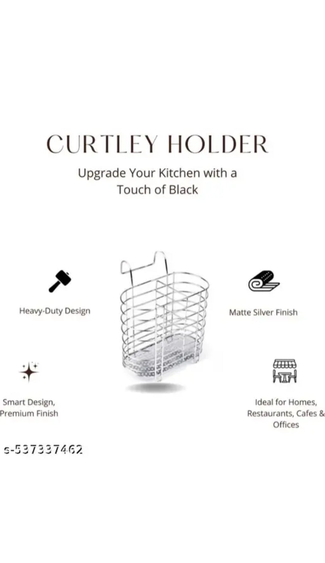 Premium Stainless Steel Cutlery Holder / Kitchen Spoon Stand