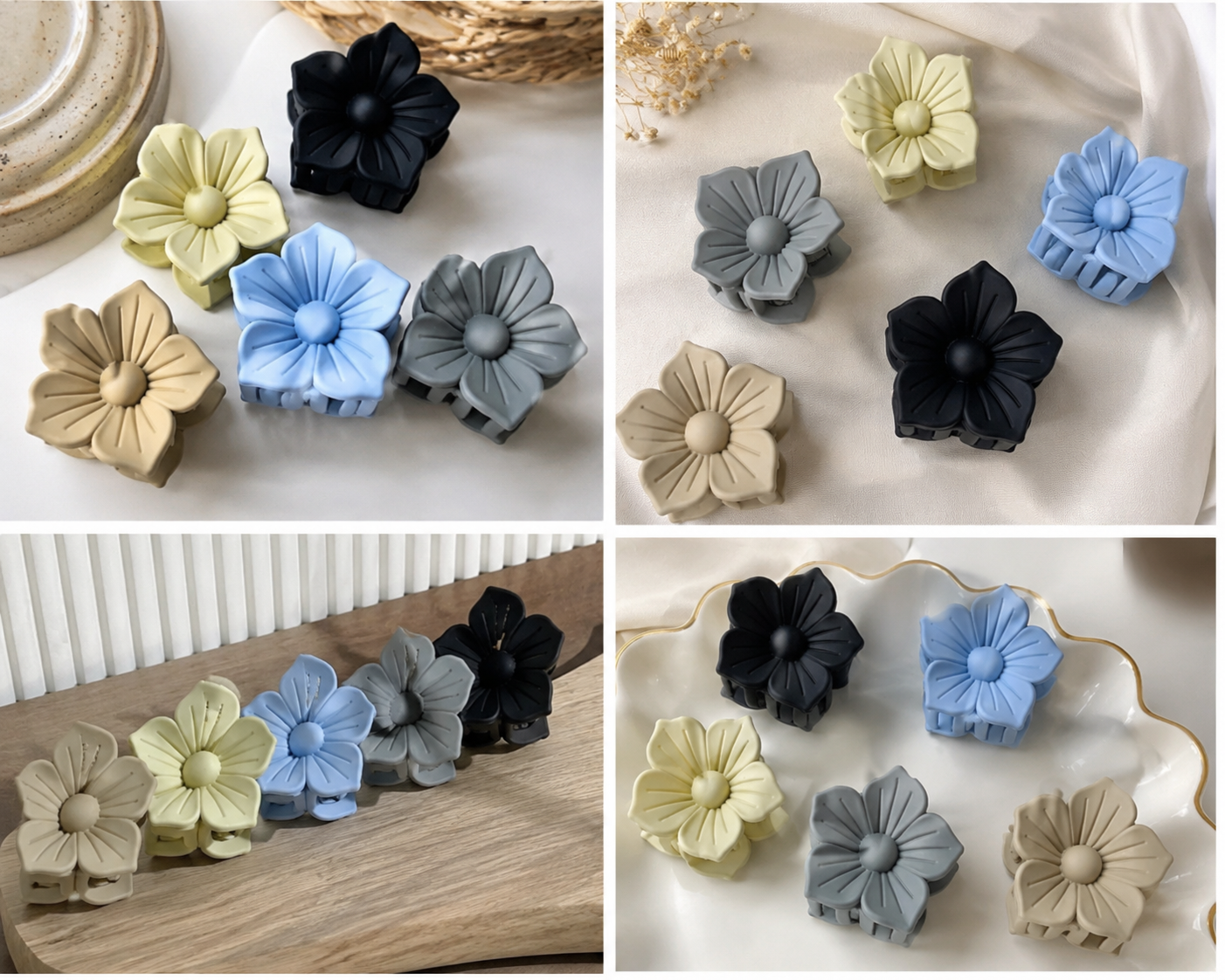 Elegant Floral Hair Clip for Girls & Women (pack of 3)