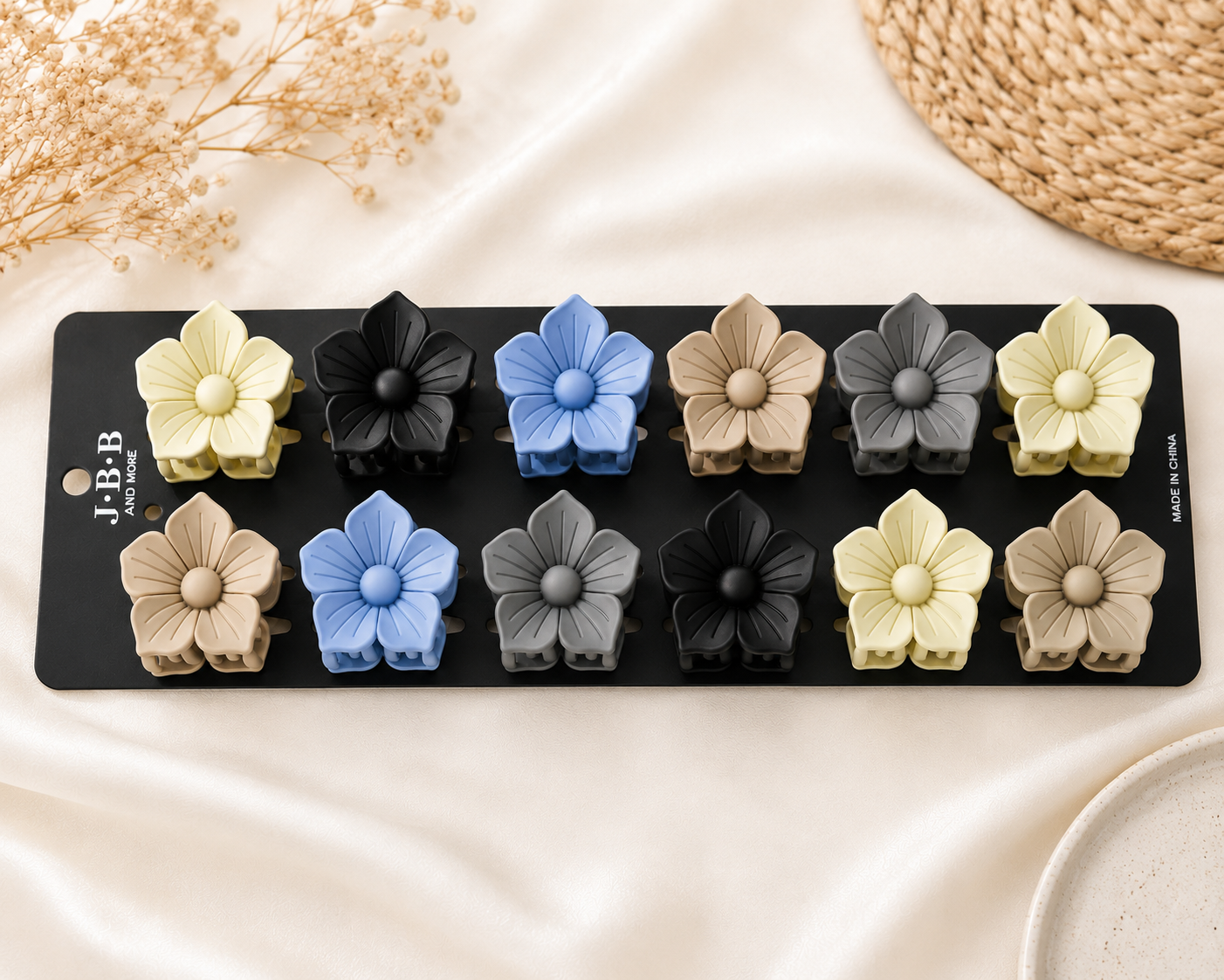 Elegant Floral Hair Clip for Girls & Women (pack of 12)